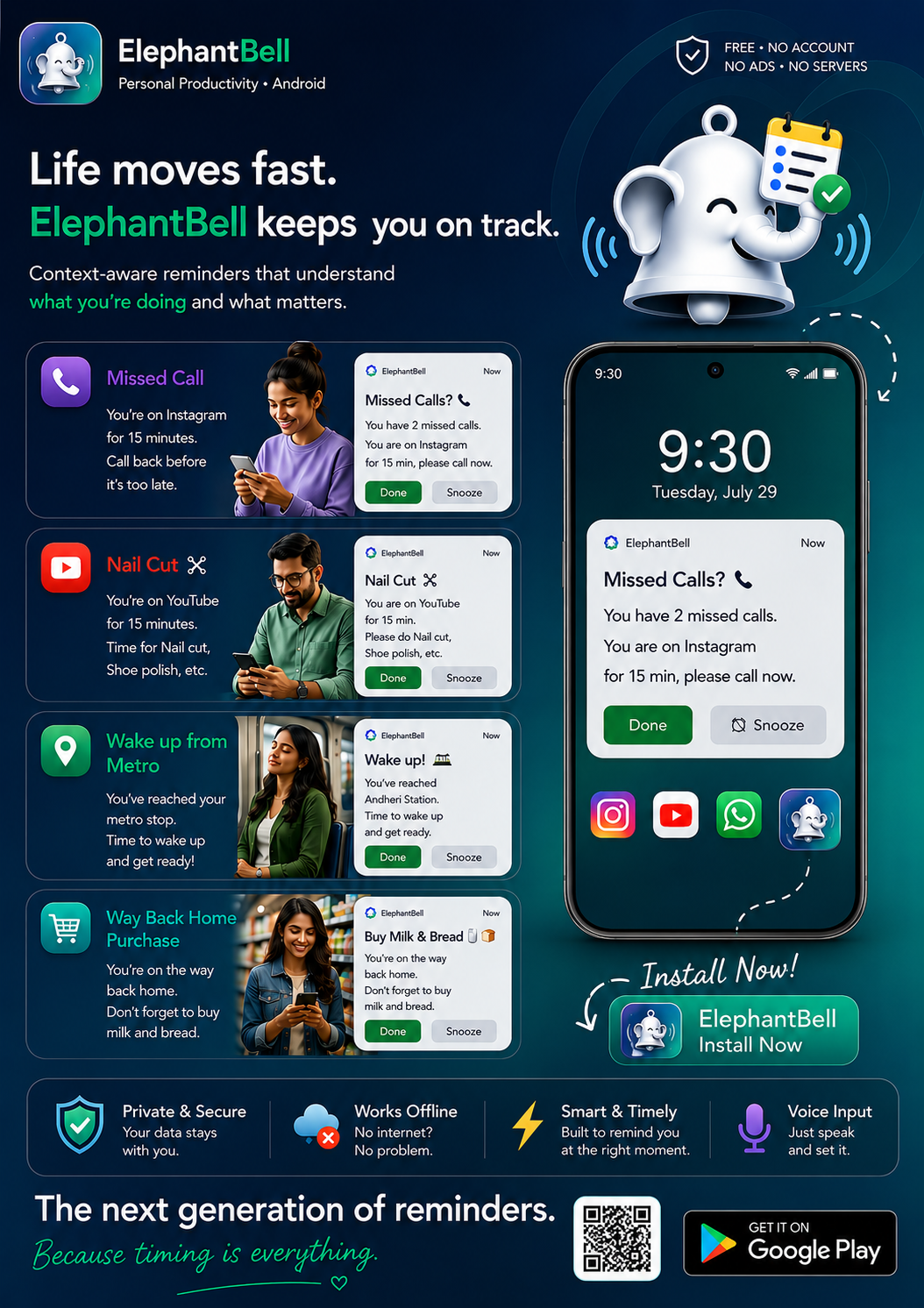 ElephantBell promo poster — back